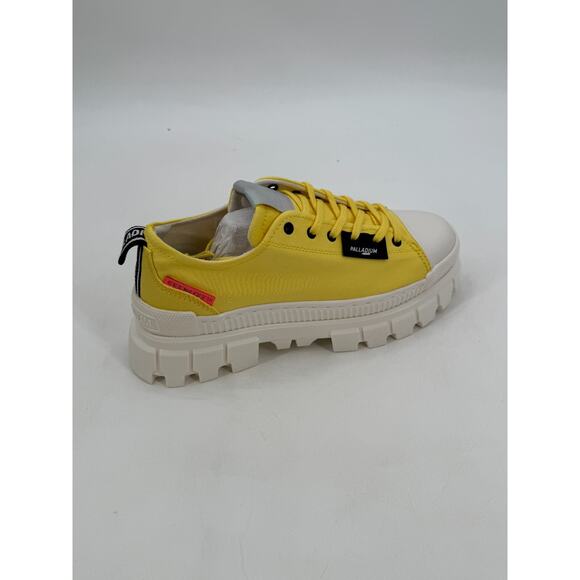 Palladium Revolt Womens Lo TX Yellow Sneakers Platform Lug Lace UP Size 10 New - Picture 6 of 11